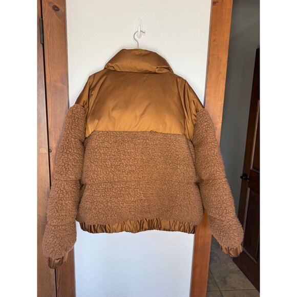 Abercrombie & Fitch Ultra Sherpa Mini Puffer Jacket Brown XXL - Picture 2 of 6